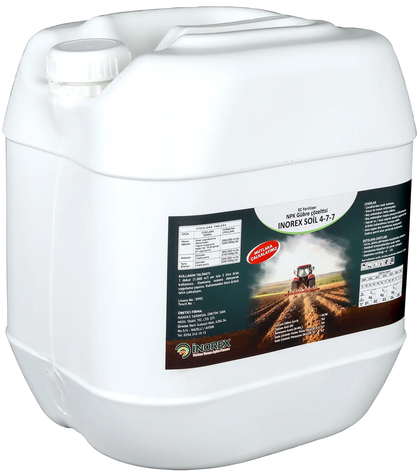 INOREX SOIL 4-7-7 (Nano NPK Soil Fertilizer – Liquid)